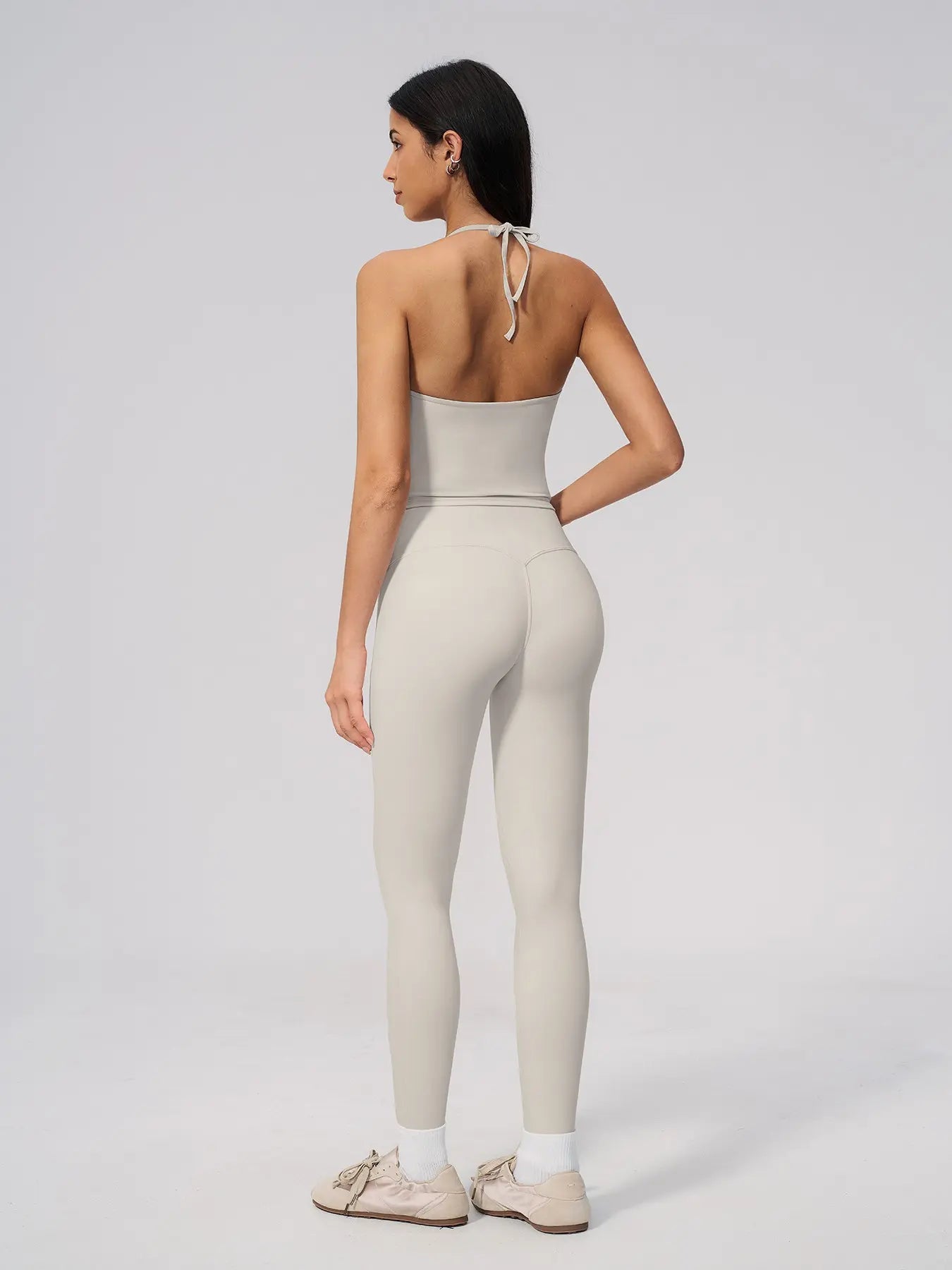 V-Neck Halter Sports Set, High Waist Butt Lifting - image 6