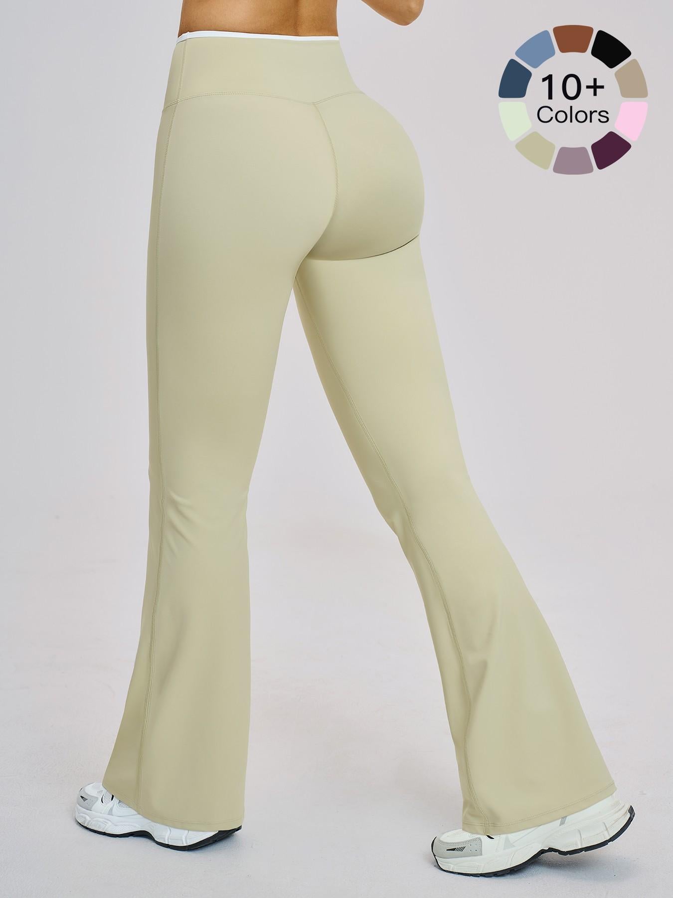 High-Waisted Quick-Dry Wide-Leg Active Pants, Activewear Bottoms - image 11