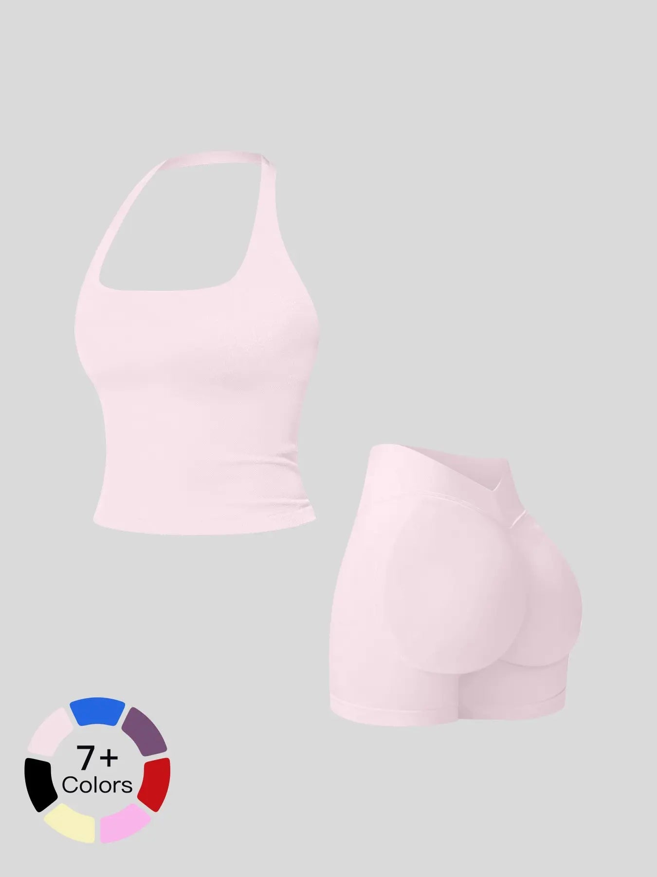 Seamless Yoga Set for Women, Tight Running Quick-Dry Sports Tank Top - image 7