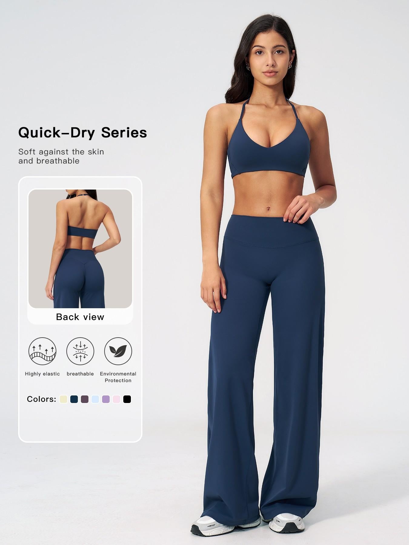 Women's Summer Outdoor Yoga Set, Slim Fit Backless Design - image 11