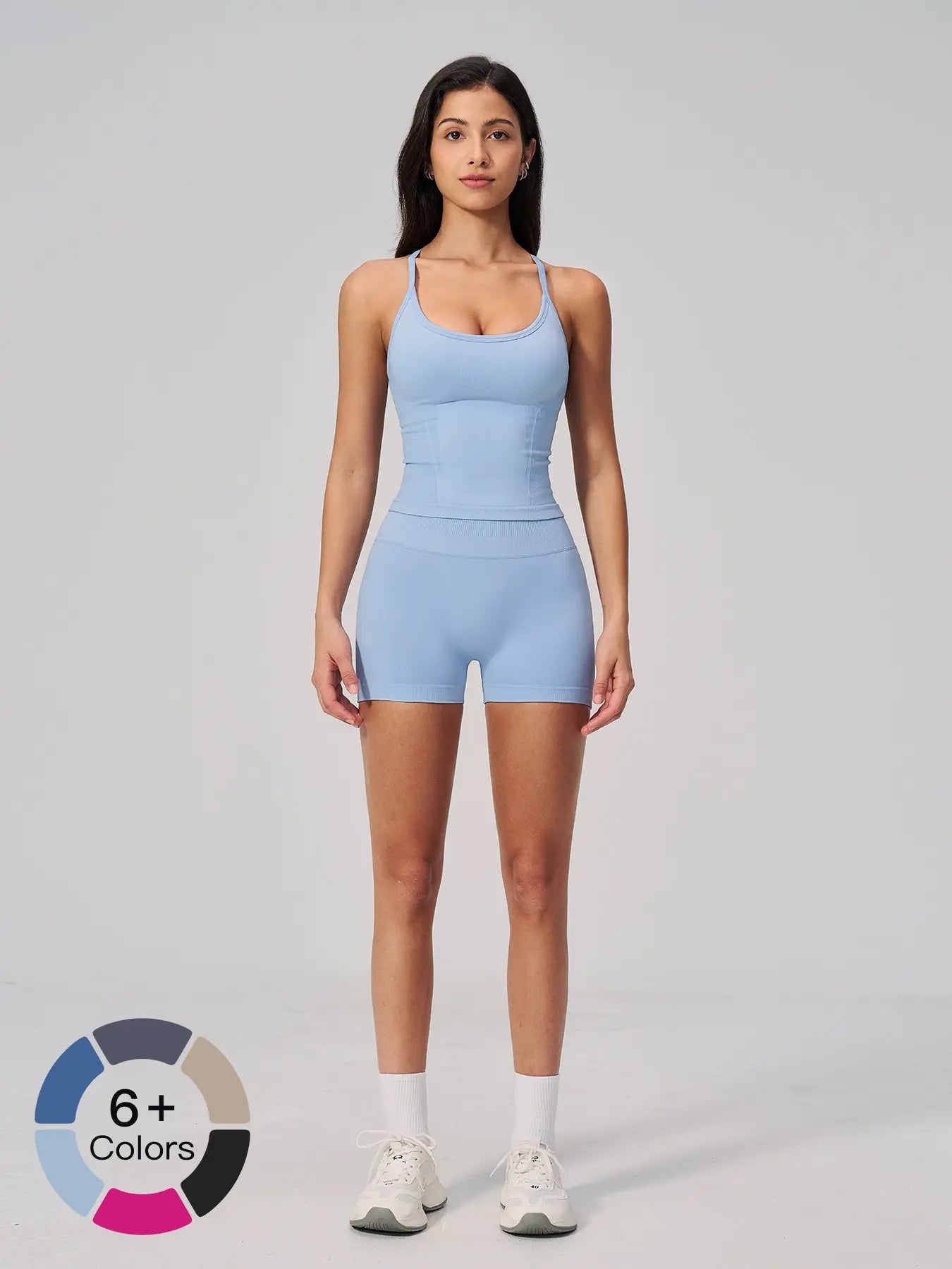 Summer New Yoga Set for Women, Slim Fit Backless Waist Trainer High-Waisted Quick-Dry Breathable Gym… - image 2