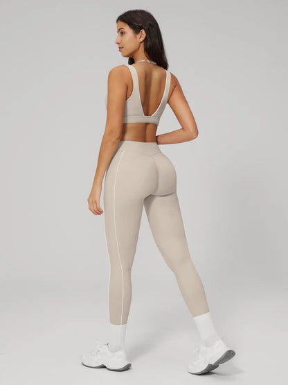 Women's Bare-Look Yoga Set, Bodycon Workout Set - image 6