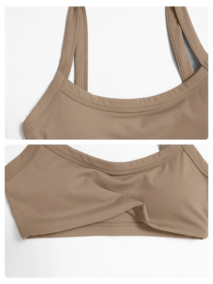 Cross-Border Textured Shoulder Straps Yoga Bra, Hollow Back Tight-Fitting Sports Innerwear - image 7