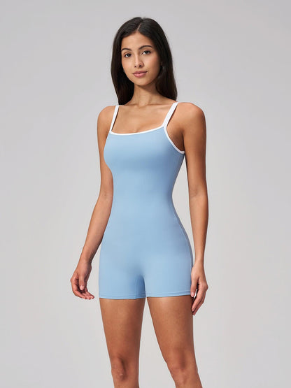 Cross-Border Tight-Fit Yoga Bodysuit, Square Neck Backless Fitness - image 15