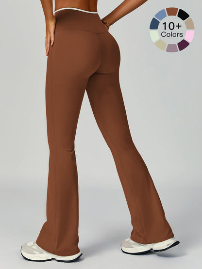 High-Waisted Quick-Dry Wide-Leg Active Pants, Activewear Bottoms - image 19