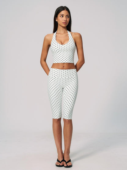 Dot Pattern Yoga Set for Women, Polyester Ammonia Print Deep V High Elastic Fitness Sports Set - image 16