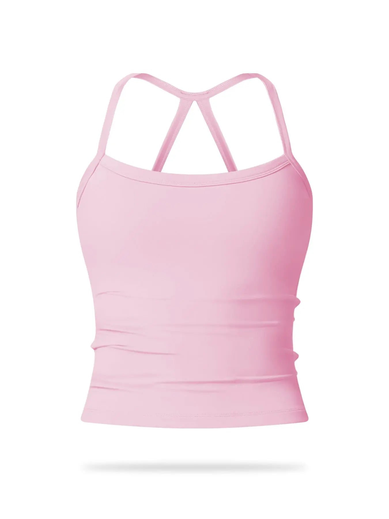 Women's Solid Backless Sports Cami Top, Quick Drying Breathable Sports Cami Top