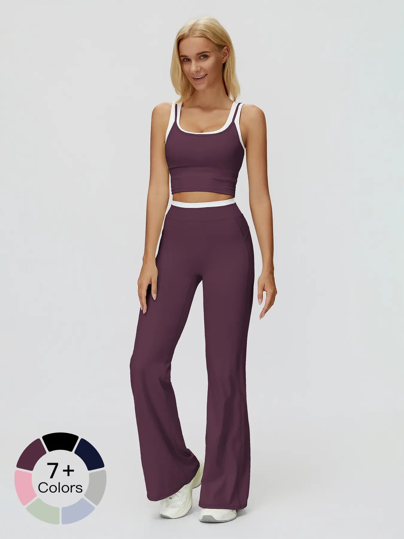 Zecuang Cross-Border Yoga Set, Colorblock Naked Feel - image 4