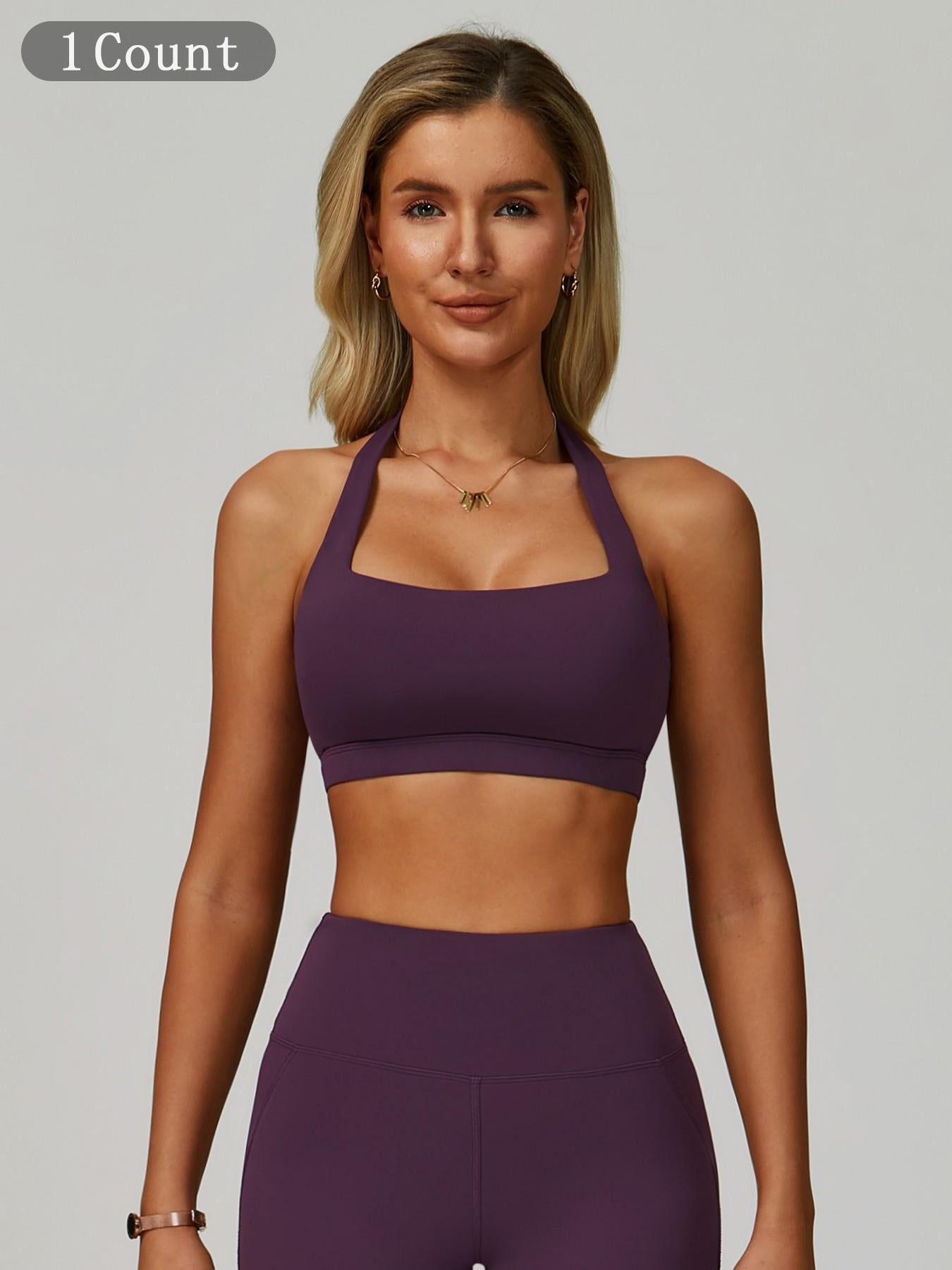 Summer Halter Cloudy Yoga Bra, Hollow Back Yoga Top - image 18