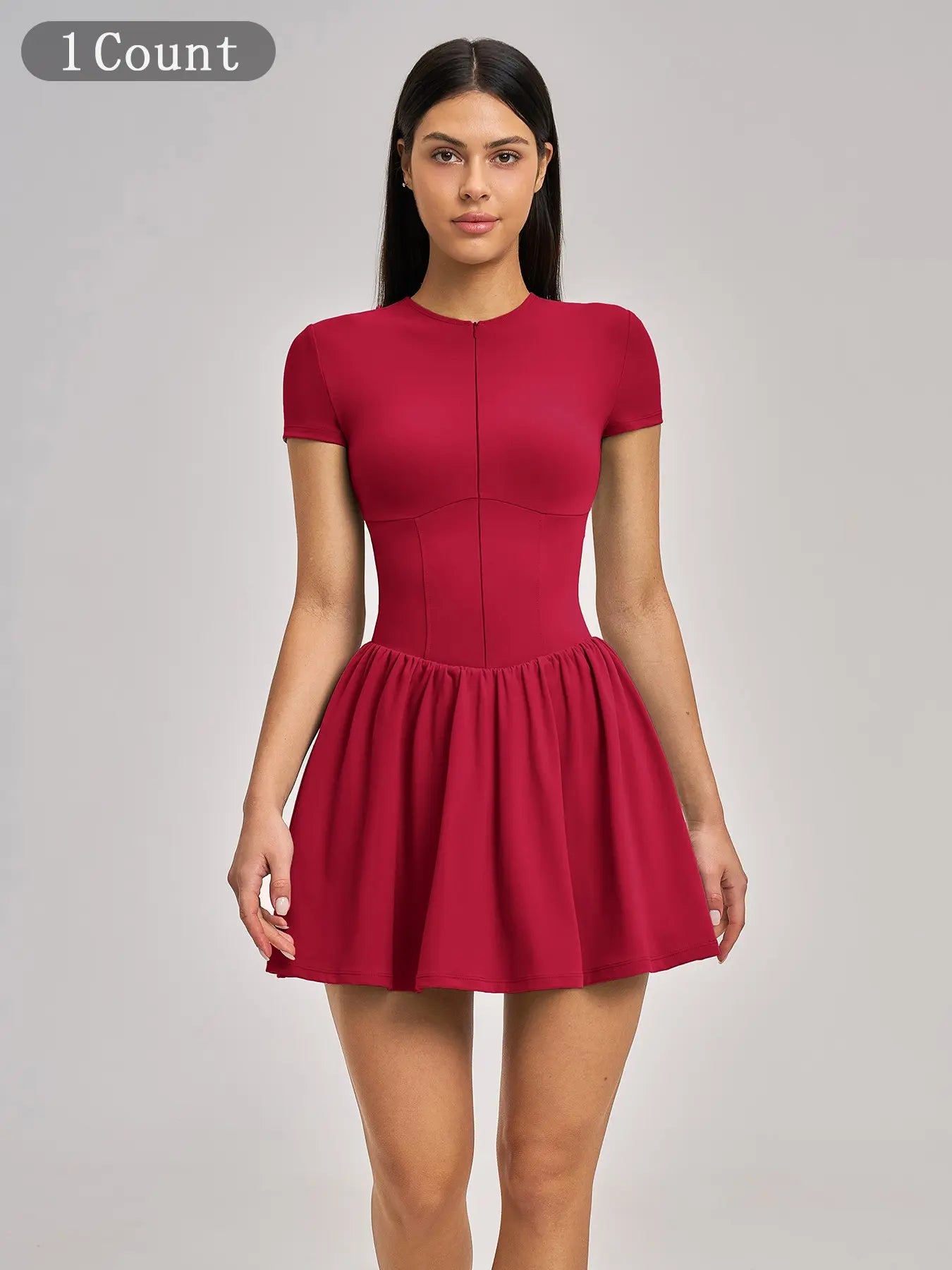 Nude Feel Two-Piece Tennis Skirt, Underwear Prevents Exposure - image 2