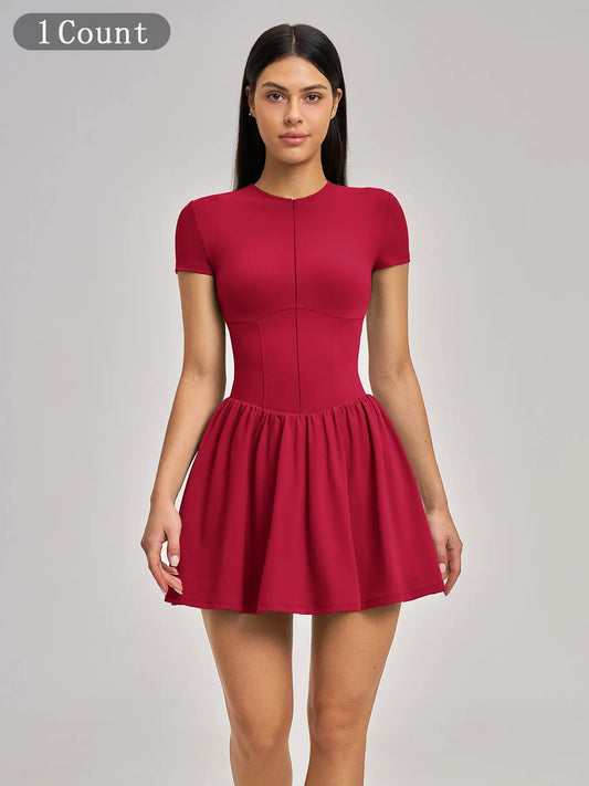 Nude Feel Two-Piece Tennis Skirt, Underwear Prevents Exposure - image 2