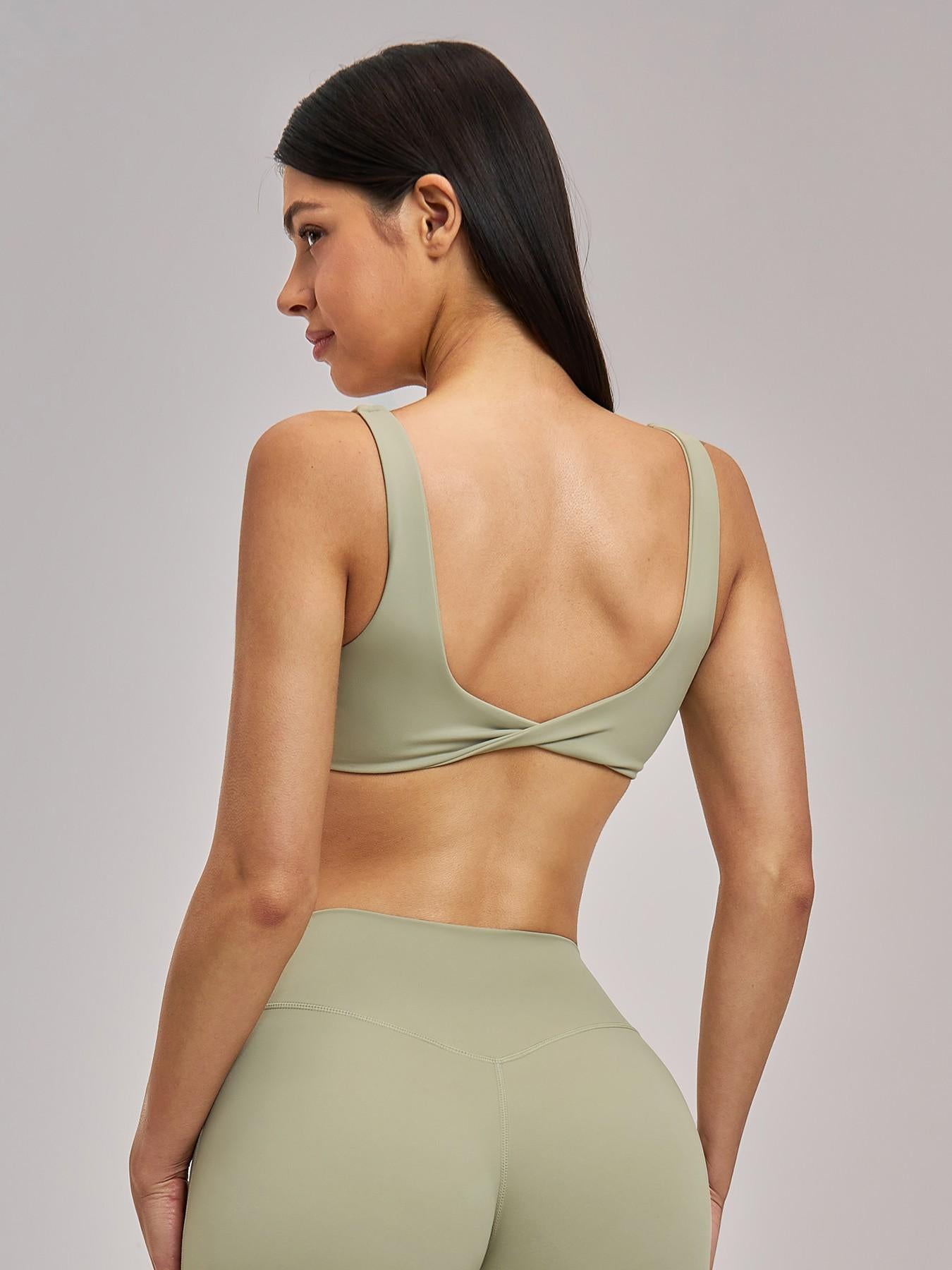 Sexy Backless Yoga Bra, Gathered Sports Running Fitness Underwear - image 14