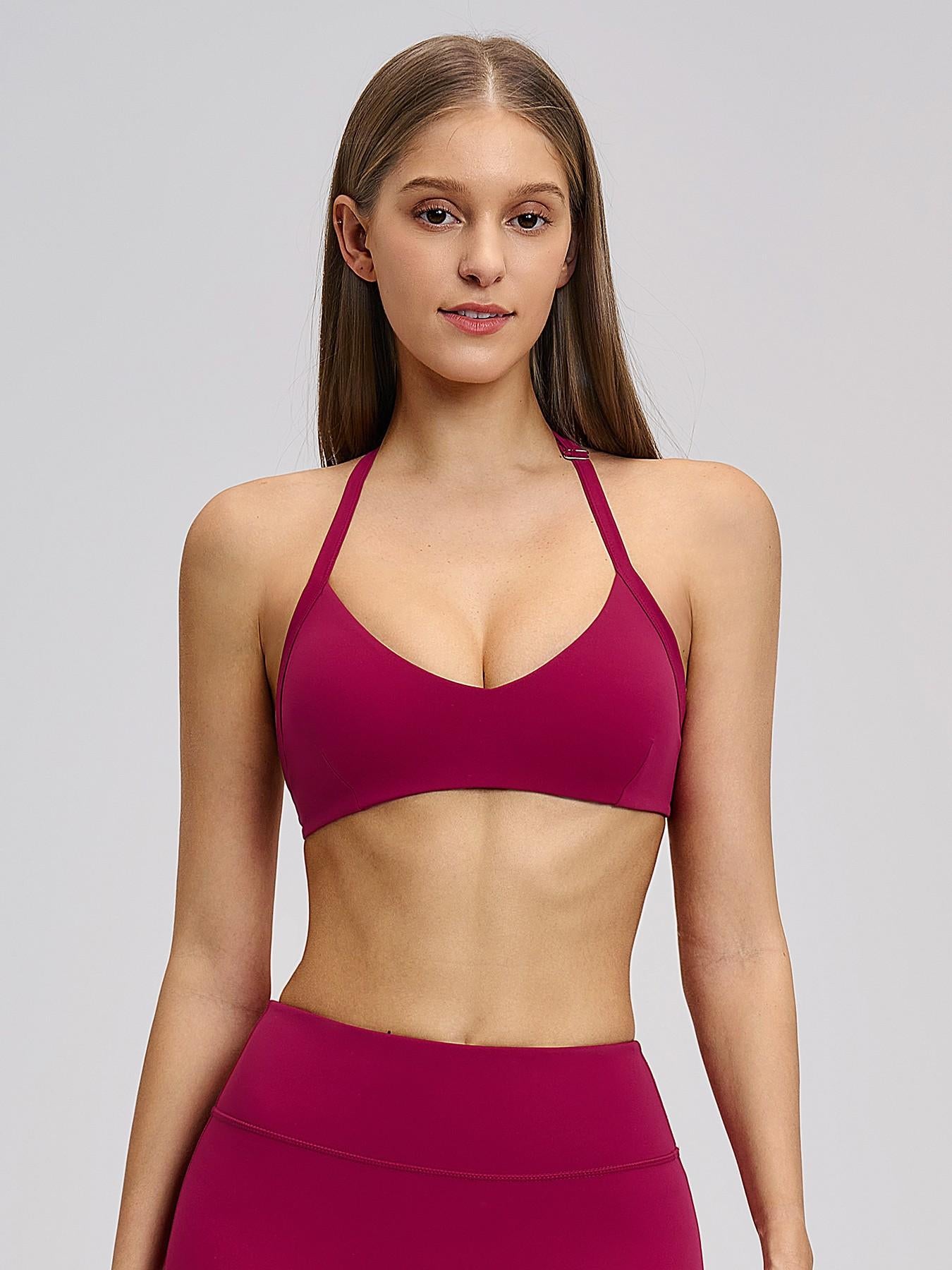 Cross-Border Plush Halter Sports Bra, Hollow Back Yoga Innerwear - image 10