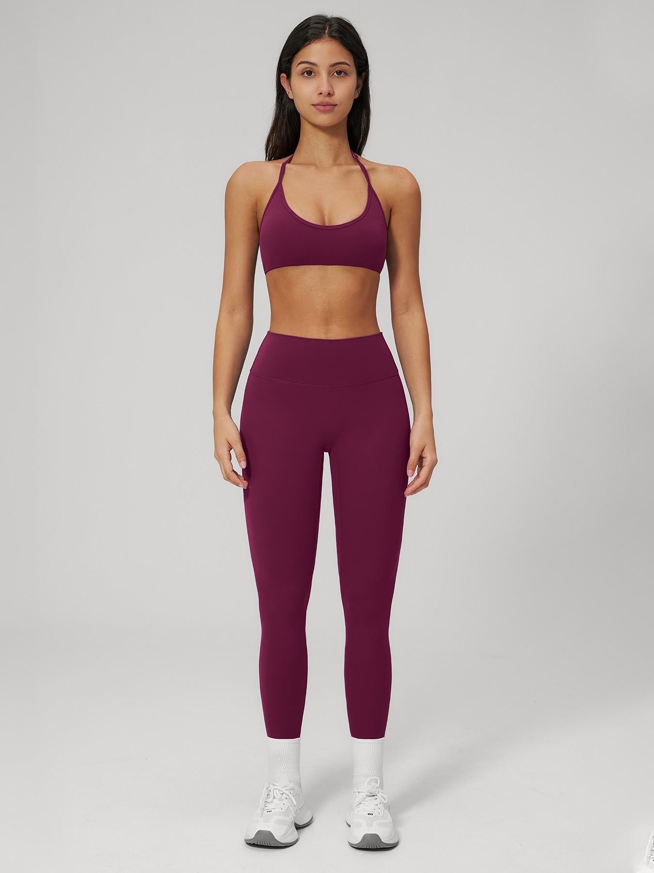 Women's Fleece Yoga Set, Quick-Dry Bra and Workout Pants - image 13