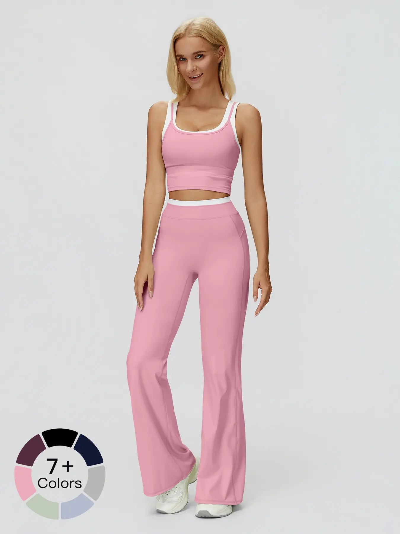 Zecuang Cross-Border Yoga Set, Colorblock Naked Feel - image 2
