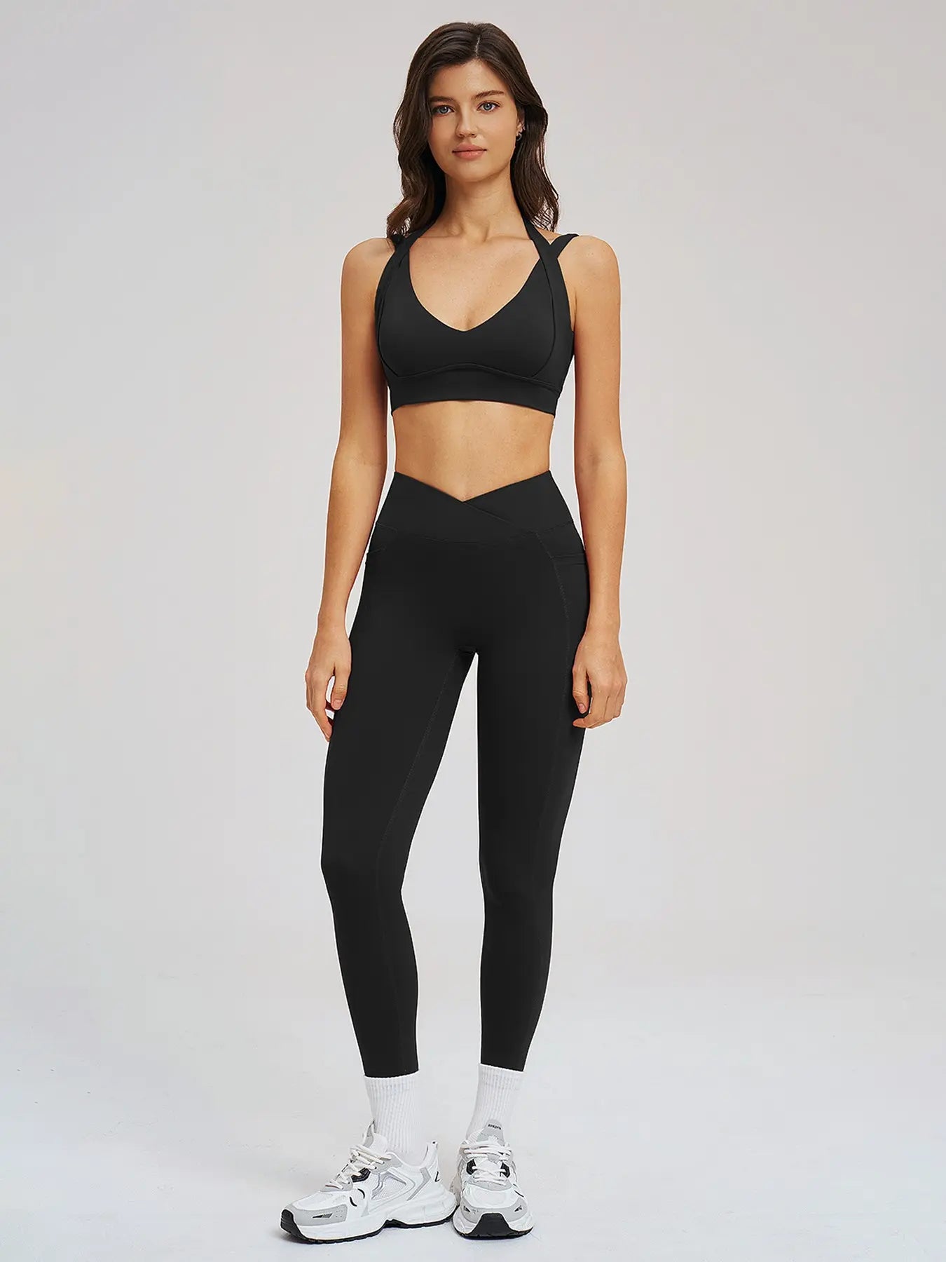 High-End Feel Yoga Set, Tight-Fitting Backless Sporty High Stretch Fashion Yoga Clothes - image 7