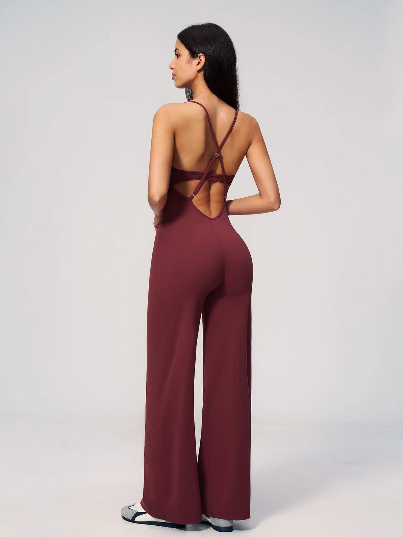 Cross Back Yoga Jumpsuit for Women, Sporty Style - image 6