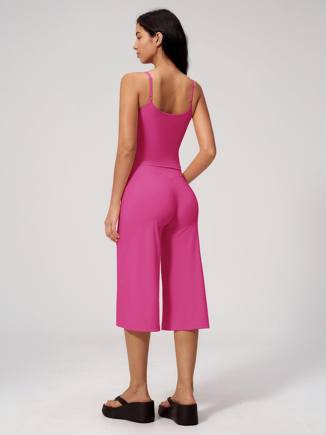 Yoga Tank Top High Waist Quick-Dry Casual Mid-Length Pants Running Outdoor Athletic Sportswear Yoga… - image 13