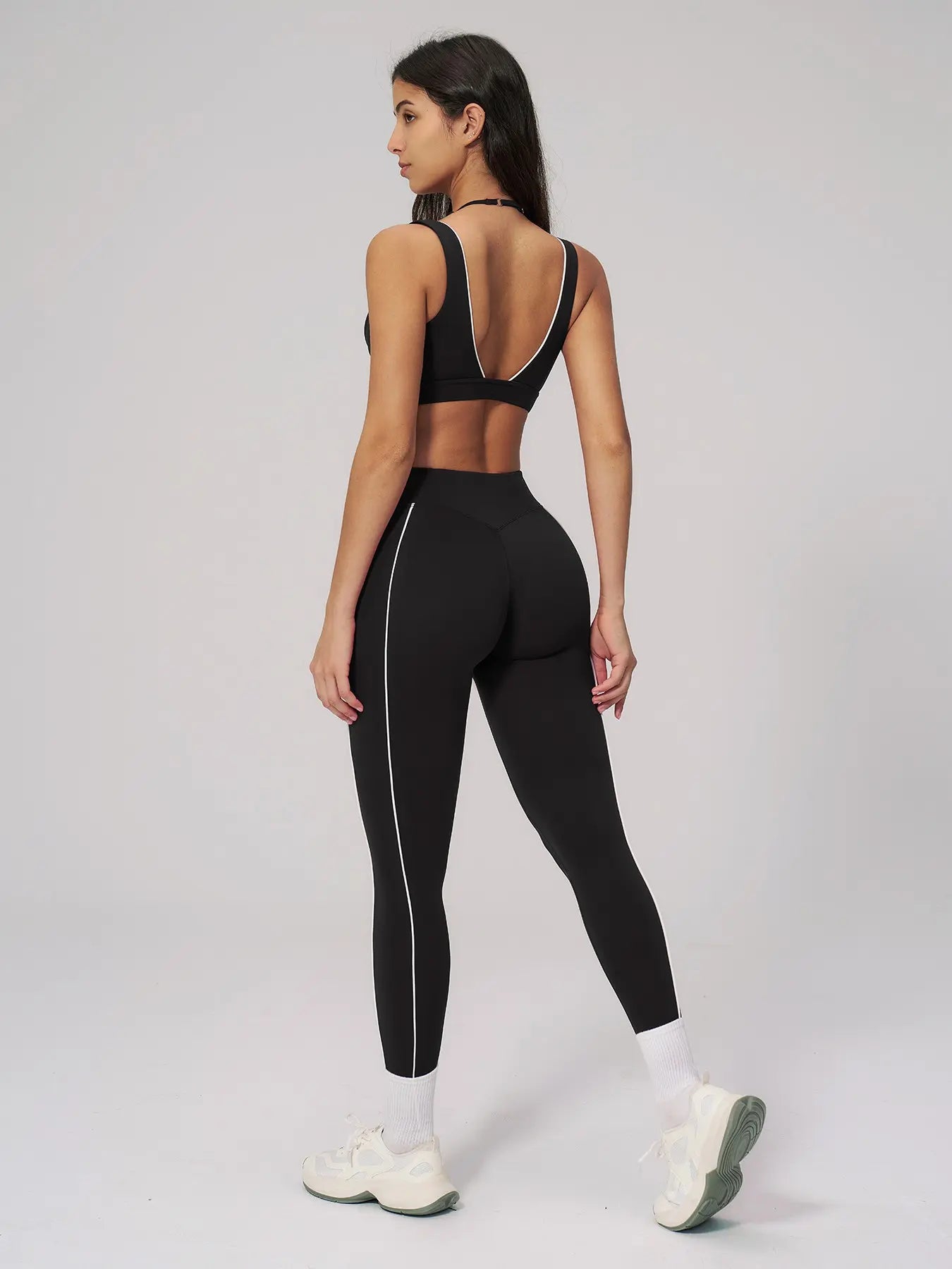 Women's Bare-Look Yoga Set, Bodycon Workout Set - image 8