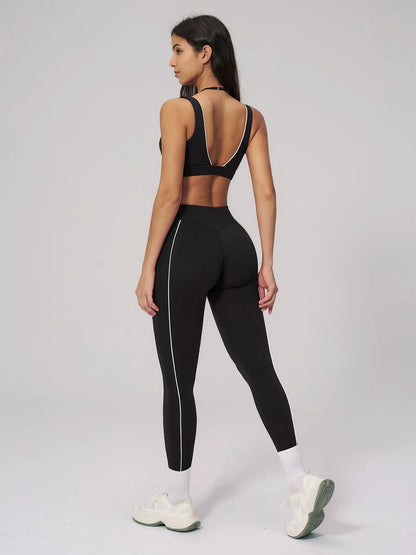 Women's Bare-Look Yoga Set, Bodycon Workout Set - image 8