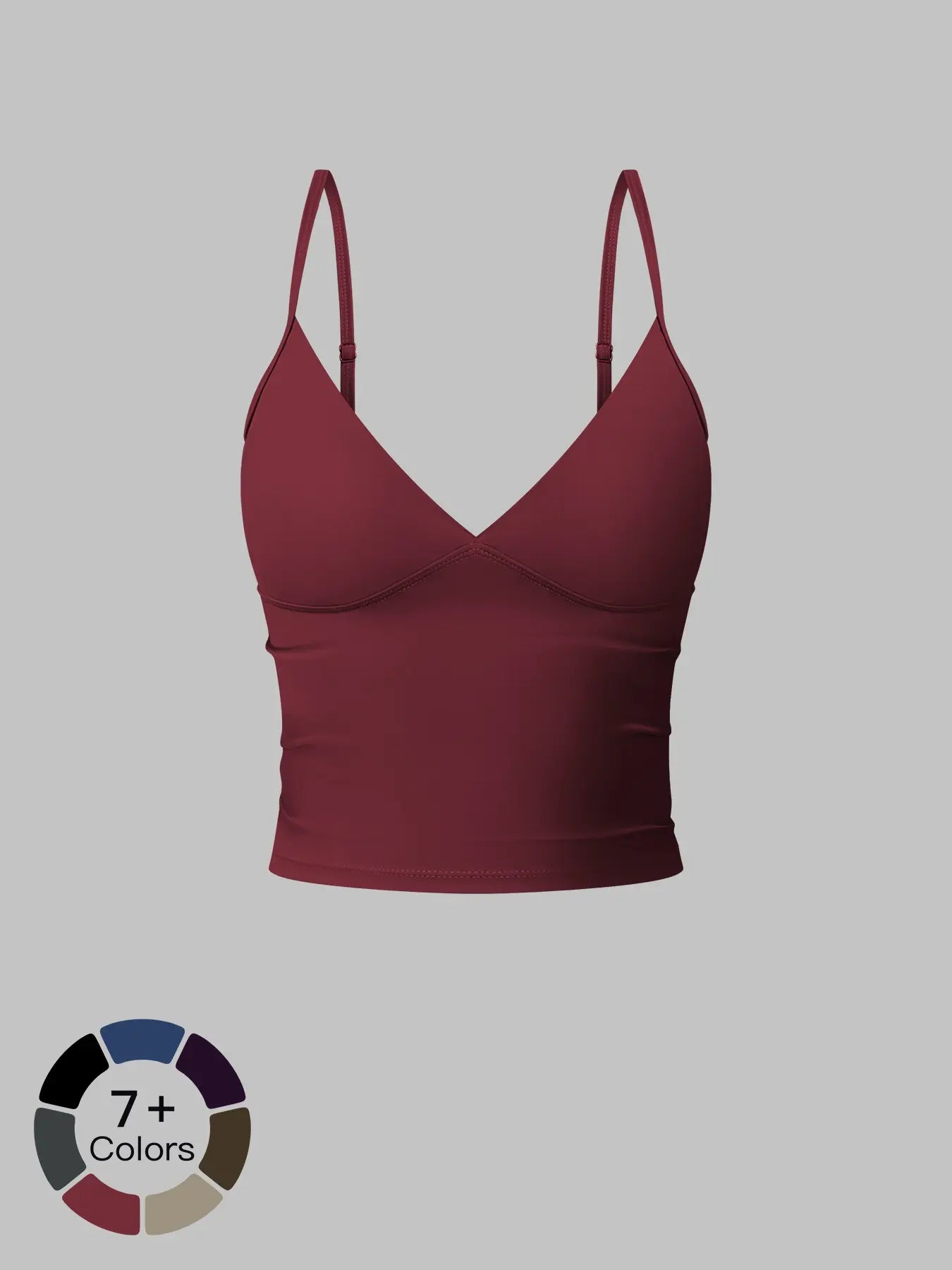 Women's Solid Color Sports Cami Top, Breathable Comfortable Sports Top