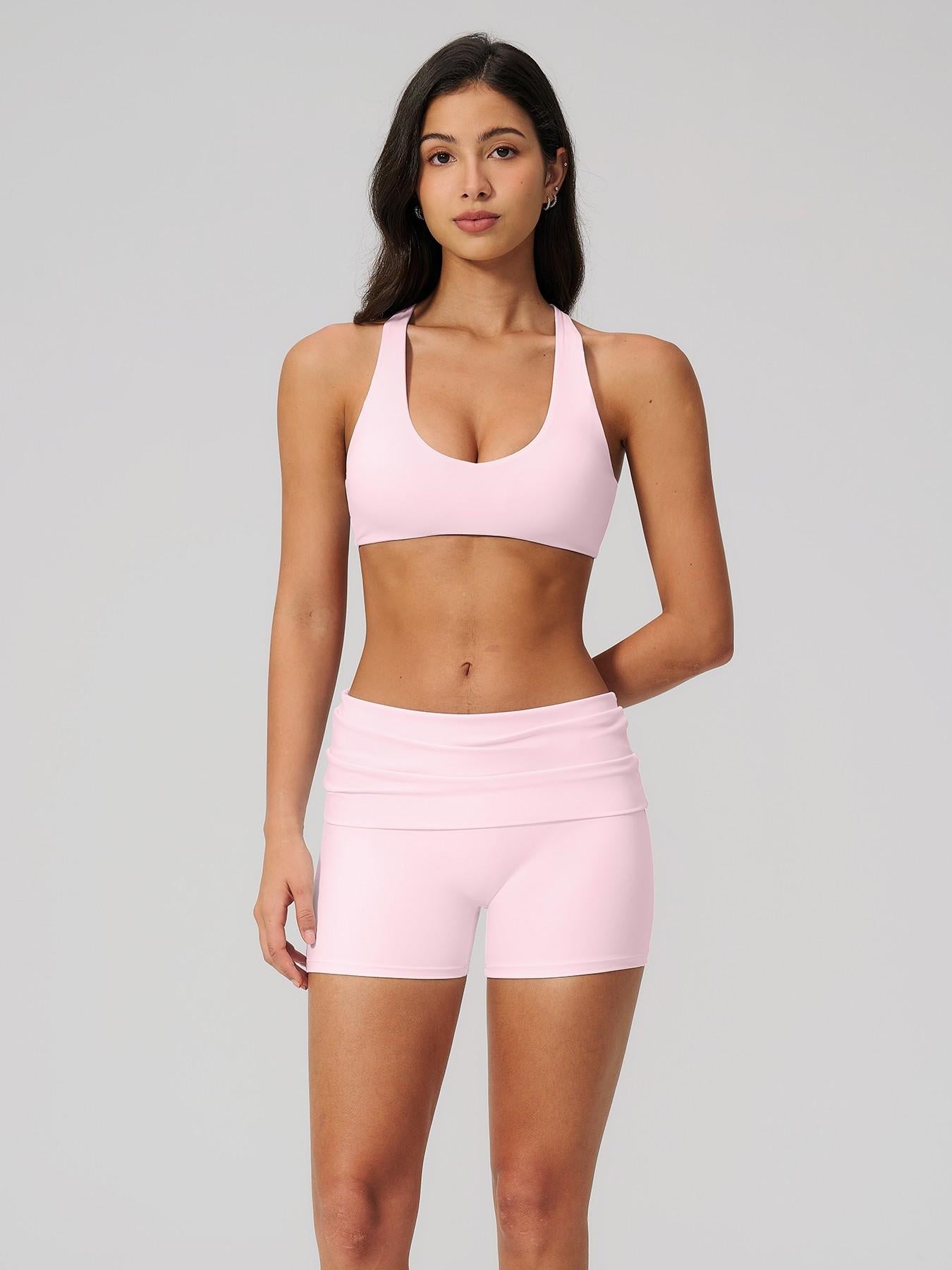 Women's Summer Cross Back Yoga Set, Two-Piece Outdoor Fitness Wear - image 16
