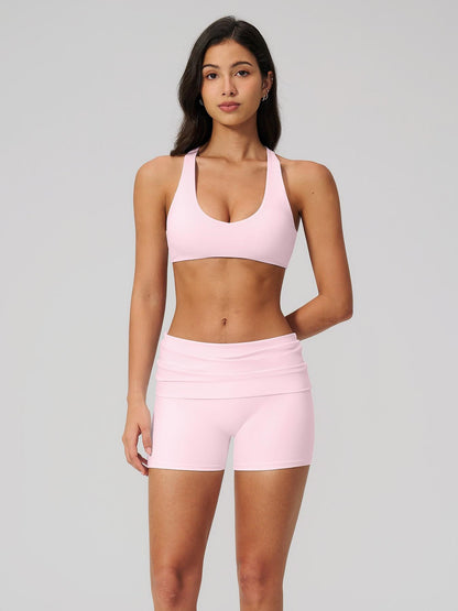 Women's Summer Cross Back Yoga Set, Two-Piece Outdoor Fitness Wear - image 16