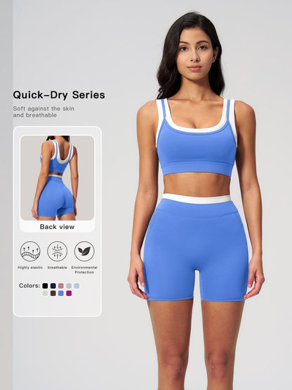 Women's Two-Piece Colorblock Yoga Set, Activewear Set - image 11