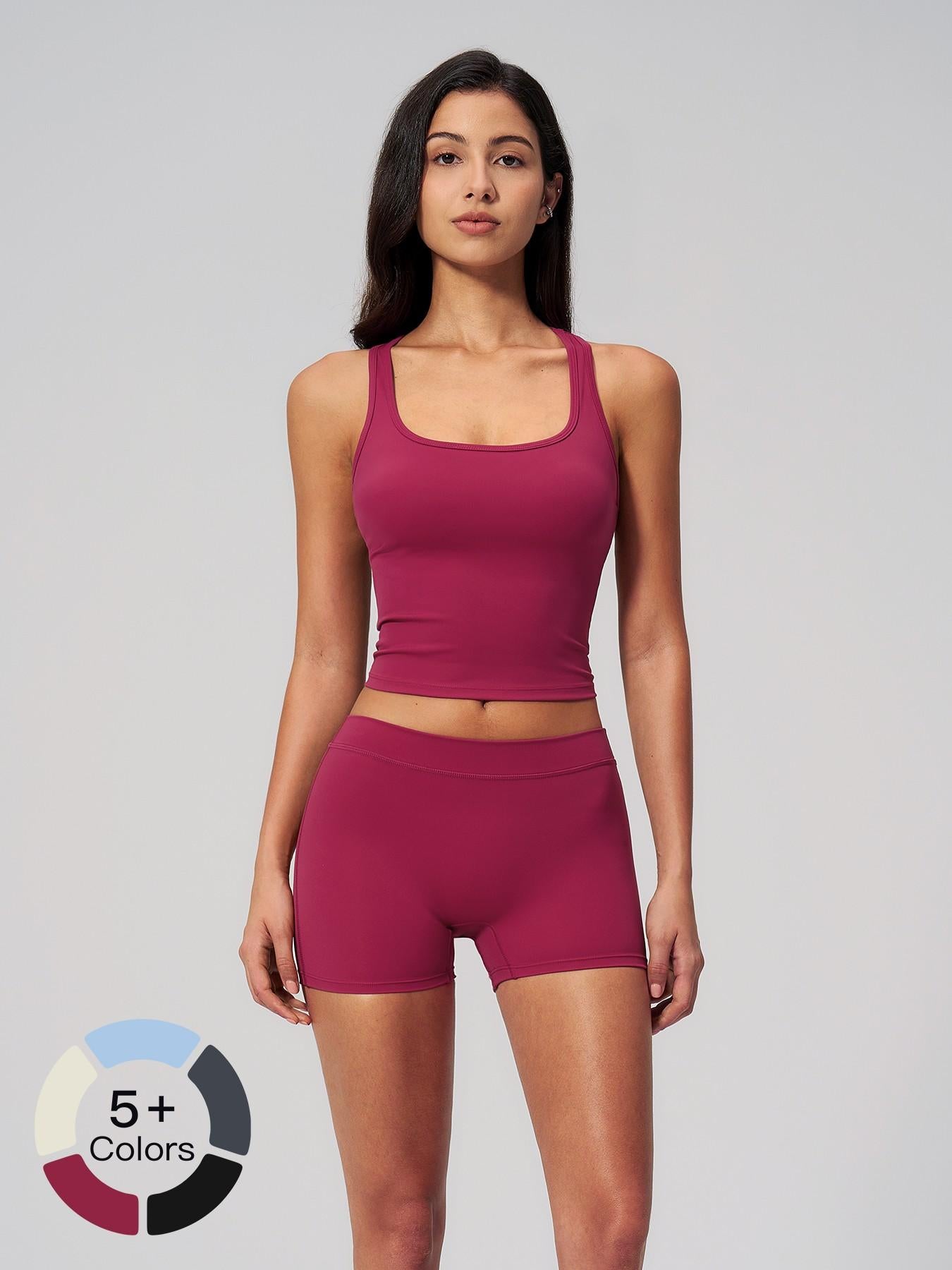 Women's Yoga Set, Fleece Square Neck Backless Outerwear - image 22