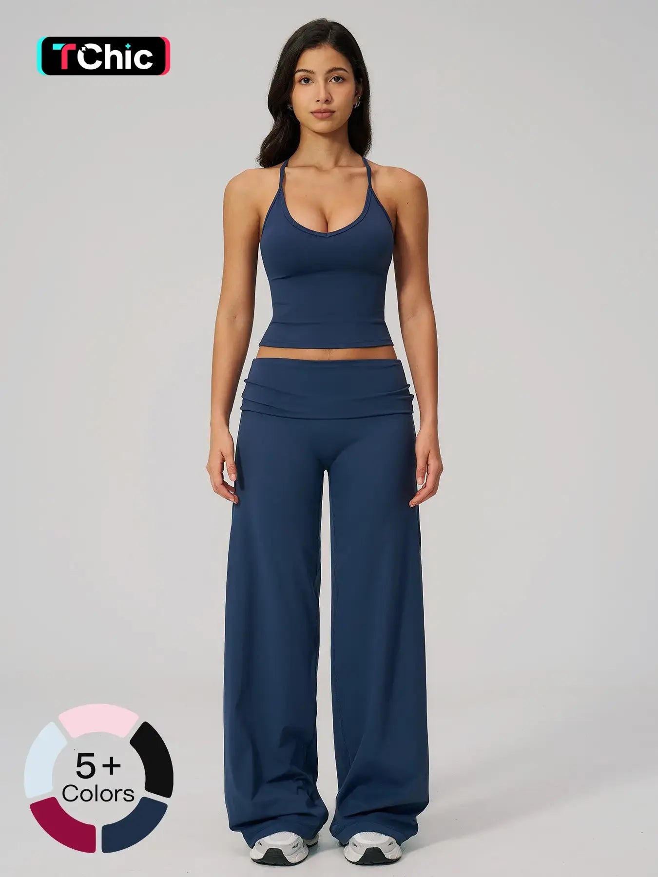 Tight-Fitting Sportswear Set, Comfortable Backless Yoga Co-ord Set