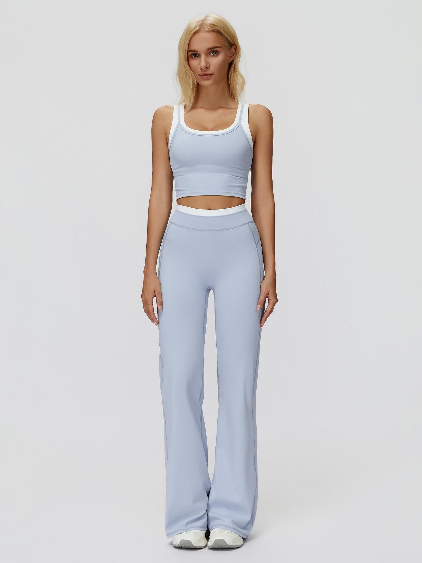 Zecuang Cross-Border Yoga Set, Colorblock Naked Feel - image 13