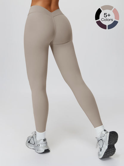 High Waist Yoga Pants, Fitted V-Back Sport Long Pants - image 19