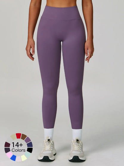 Seamless Peach Butt Yoga Pants, V-Shape Tight Fit Slimming Running Sports Quick-Dry Fitness Long Pants