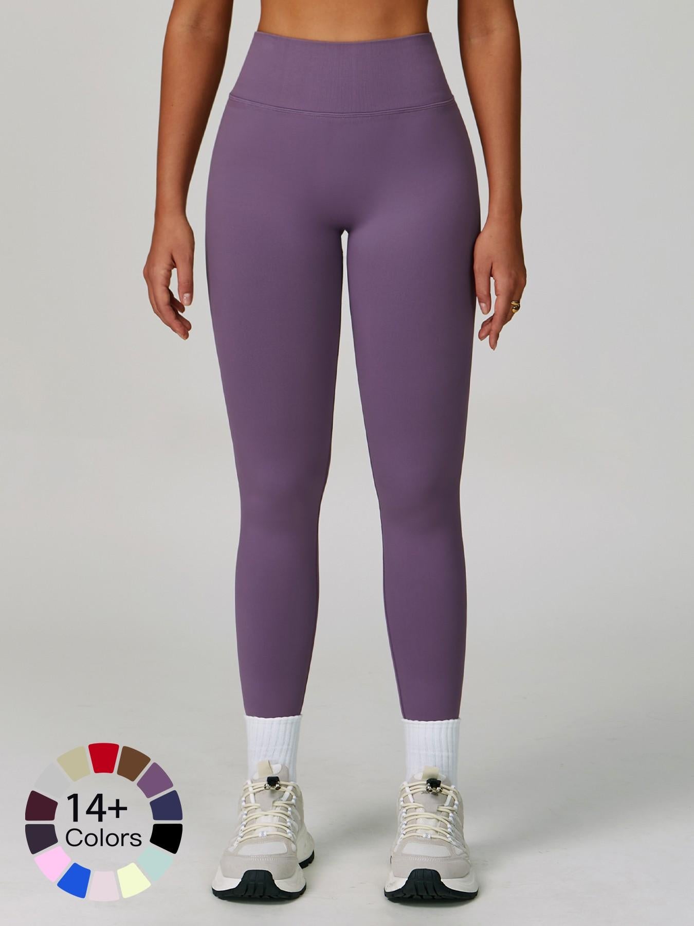 Seamless Peach Butt Yoga Pants, V-Shape Tight Fit Slimming Running Sports Quick-Dry Fitness Long Pants - image 27