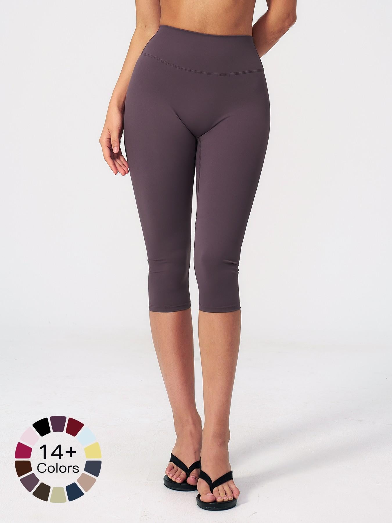 Cross-Border Fleece Yoga Pants, High-Waisted Tight Fit Slimming Gym Shorts - image 20