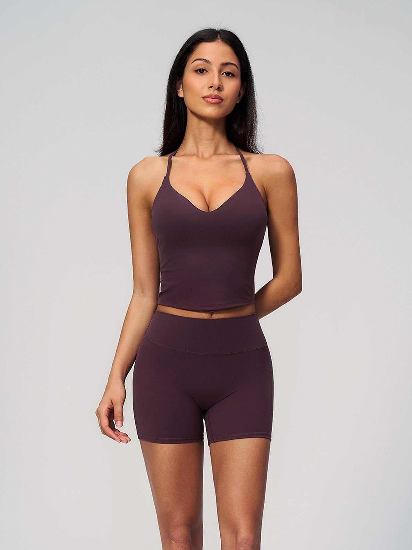 European and American Style Yoga Set for Women, Cross Back High Waist Slimming Running Fitness Sports… - image 15