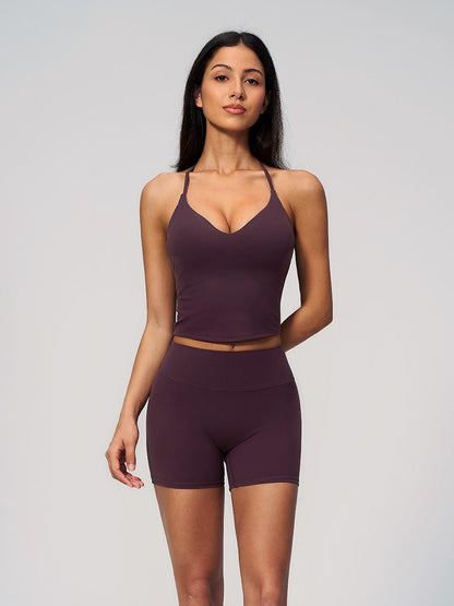 European and American Style Yoga Set for Women, Cross Back High Waist Slimming Running Fitness Sports… - image 15