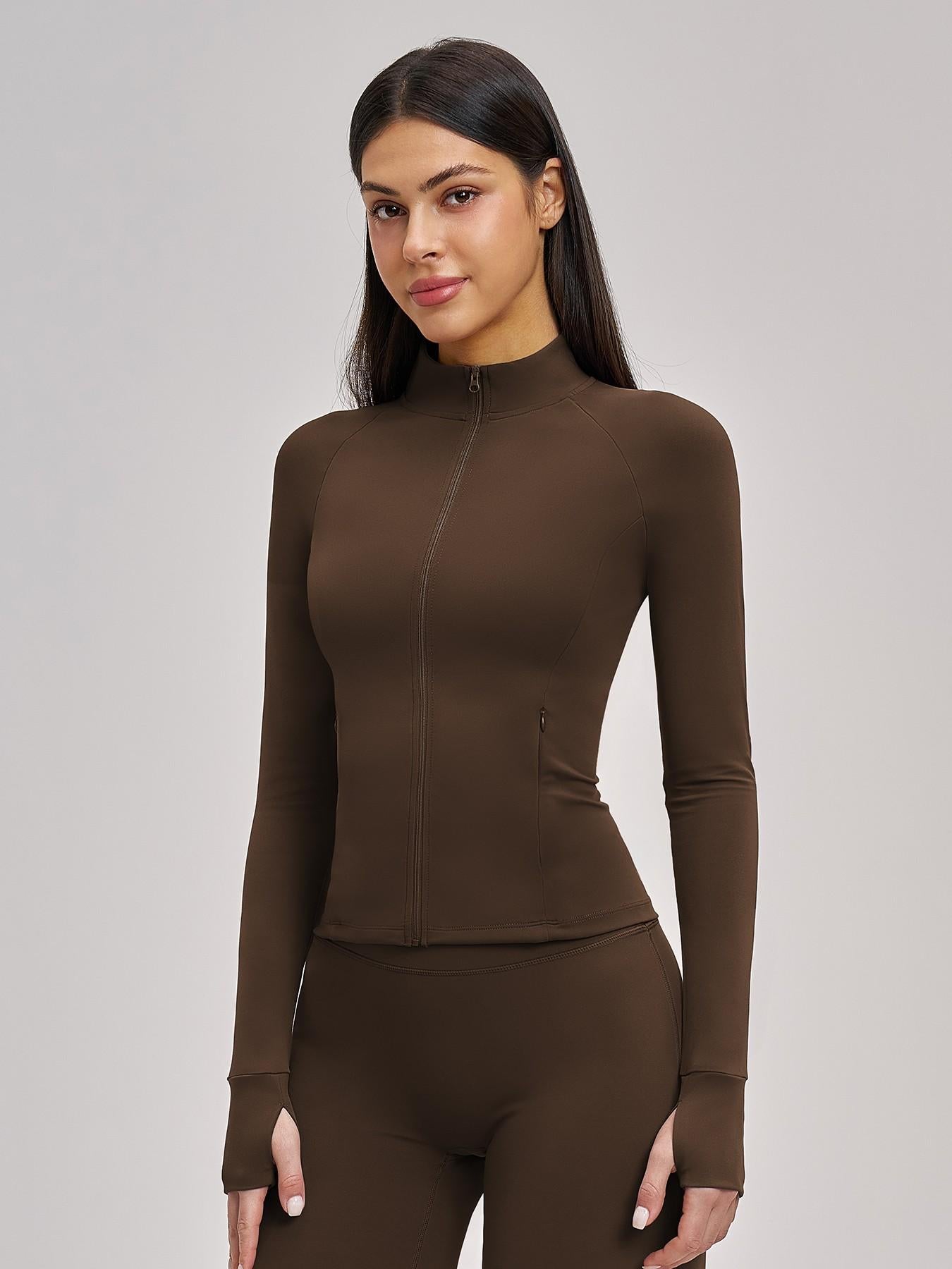 Women's Long Sleeve Yoga Jacket, Sports Outerwear - image 12