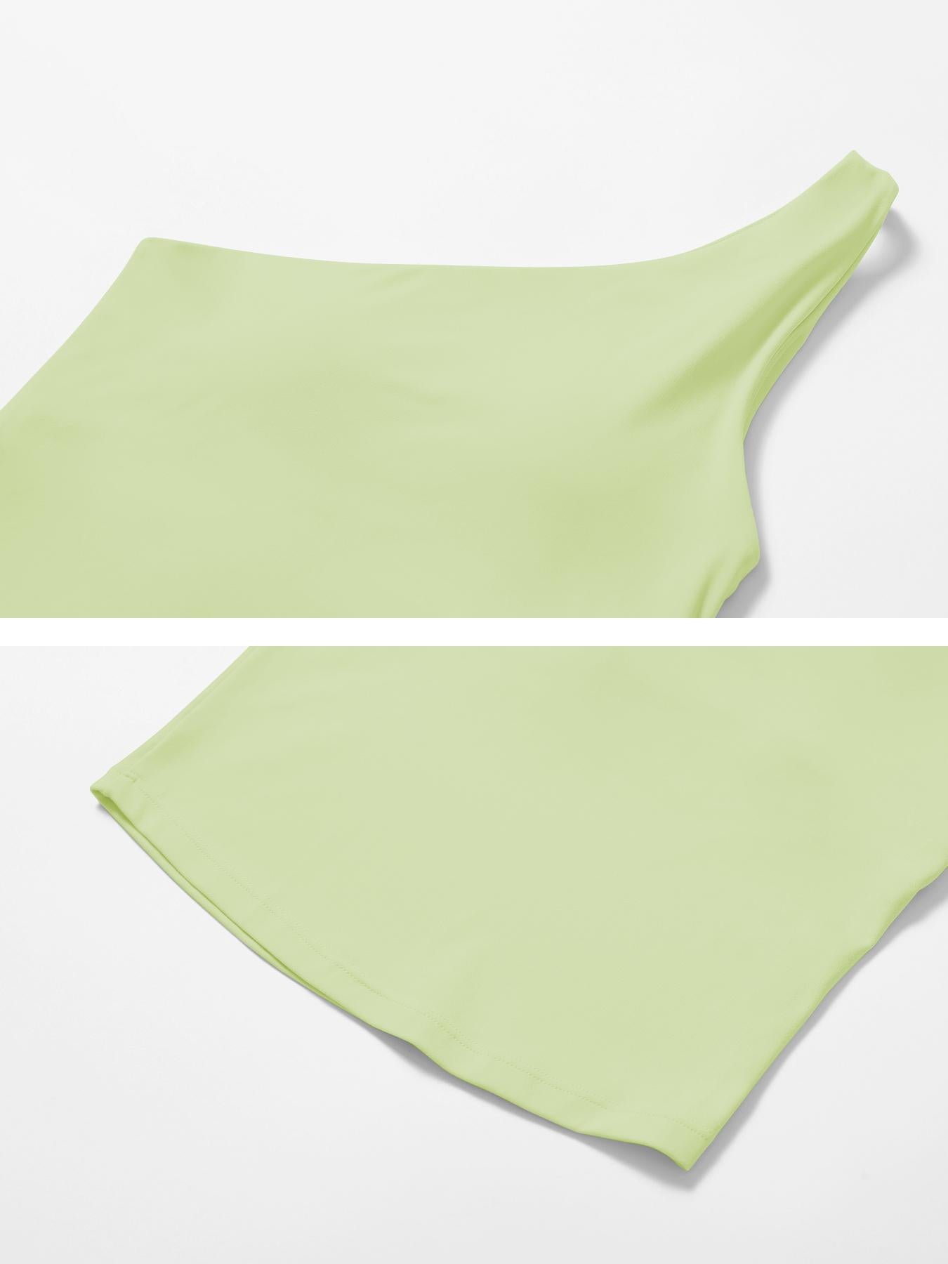 Women's Solid Color One Shoulder Sports Bra, High Stretch Comfortable Breathable Quick Drying Yoga Bra - image 19