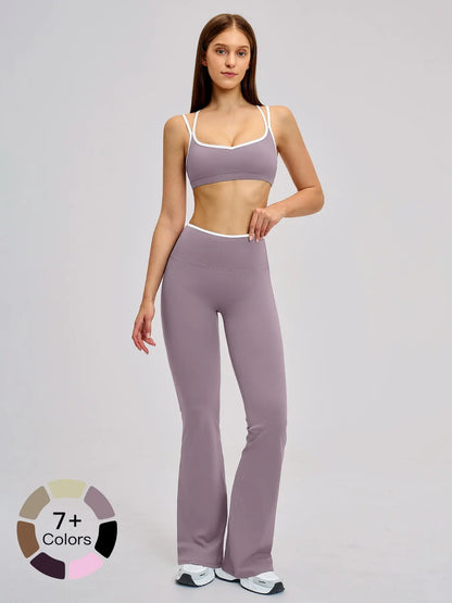 Women's Sporty Yoga Set, Tight-Fitting Backless Design