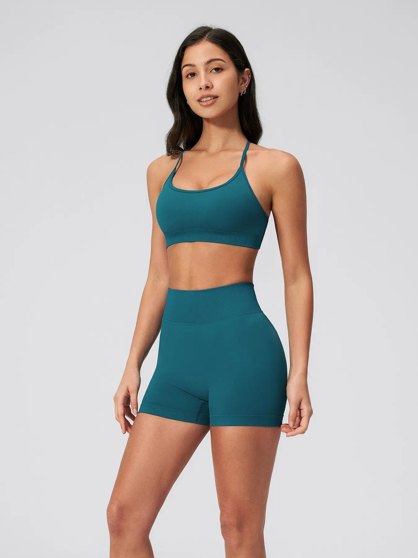 Women's Seamless Backless Yoga Set, Quick-Dry Running Workout Clothes - image 6