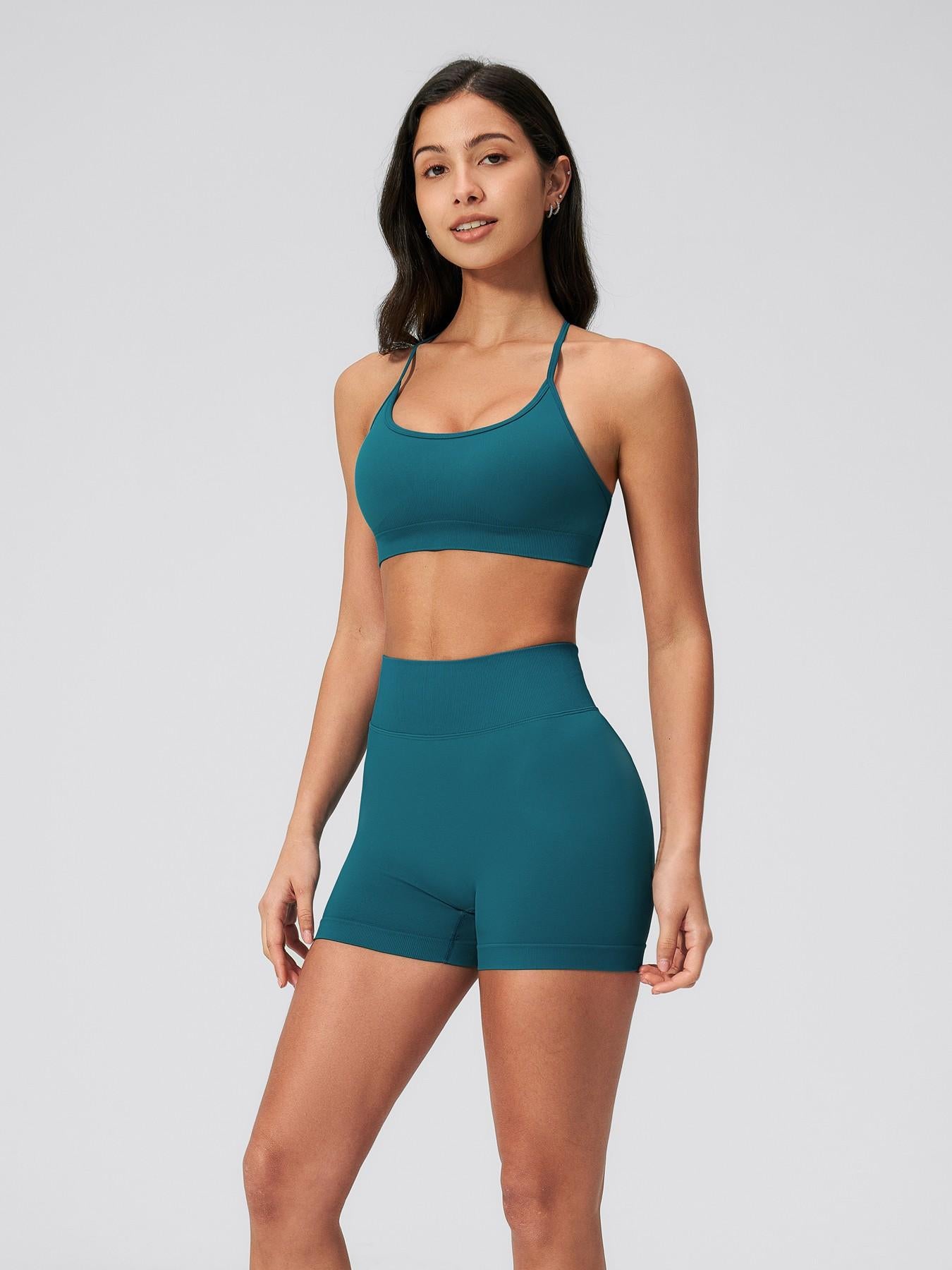 Women's Seamless Backless Yoga Set, Quick-Dry Running Workout Clothes - image 15