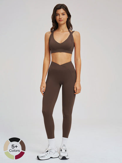 High-End Feel Yoga Set, Tight-Fitting Backless Sporty High Stretch Fashion Yoga Clothes - image 20