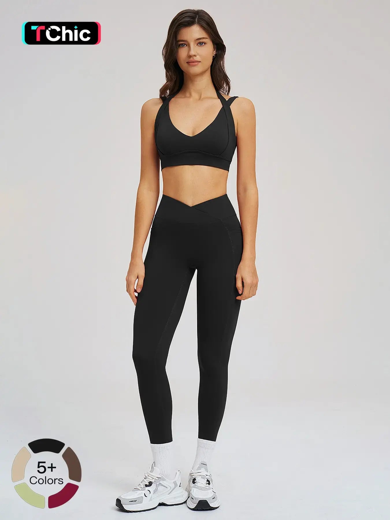High-End Feel Yoga Set, Tight-Fitting Backless Sporty High Stretch Fashion Yoga Clothes