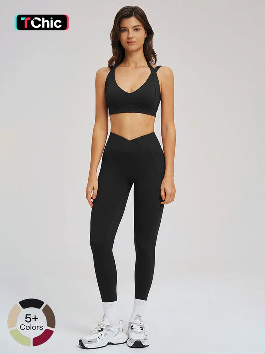 High-End Feel Yoga Set, Tight-Fitting Backless Sporty High Stretch Fashion Yoga Clothes