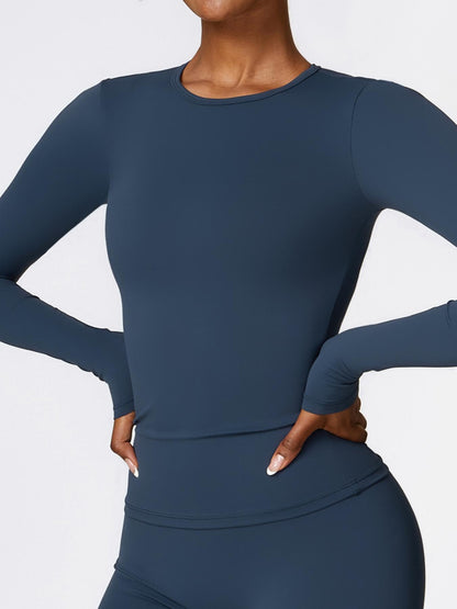 New Fleece Long Sleeve Yoga Top, High Strength Fitness Wear - image 17