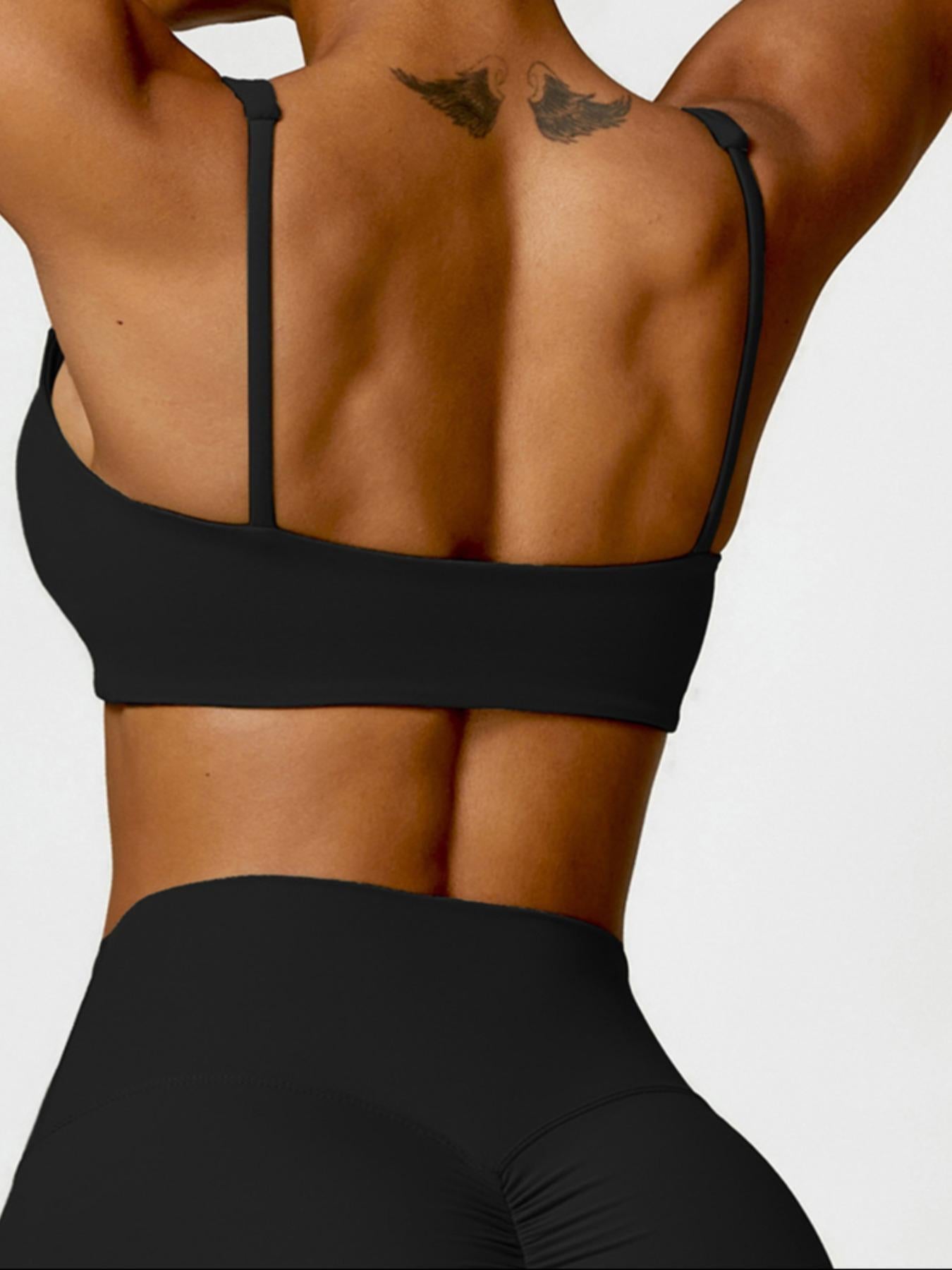 Women's Solid Backless Sports Bra, Quick Drying Breathable Comfortable Wireless Workout Yoga Bra - image 16