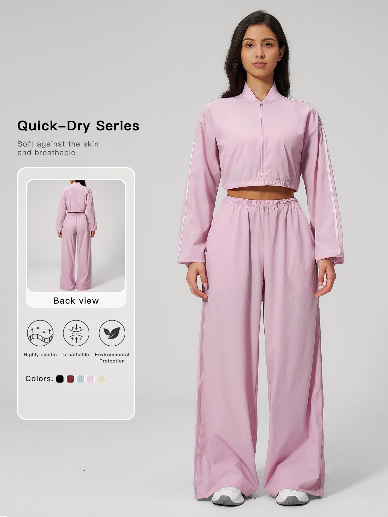 Women's Sun Protection Sportswear Yoga Set, Long Sleeve Top & Pants - image 11