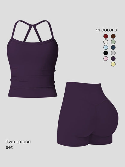 Women's Quick-Dry Yoga Set, Tight-Fitting Fleece Lined Activewear