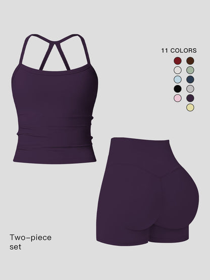 Women's Quick-Dry Yoga Set, Tight-Fitting Fleece Lined Activewear - image 29